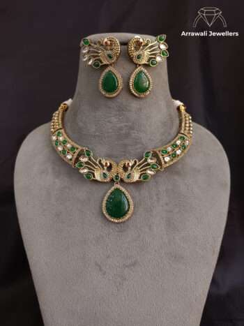 Gold-Plated Peacock Necklace Set