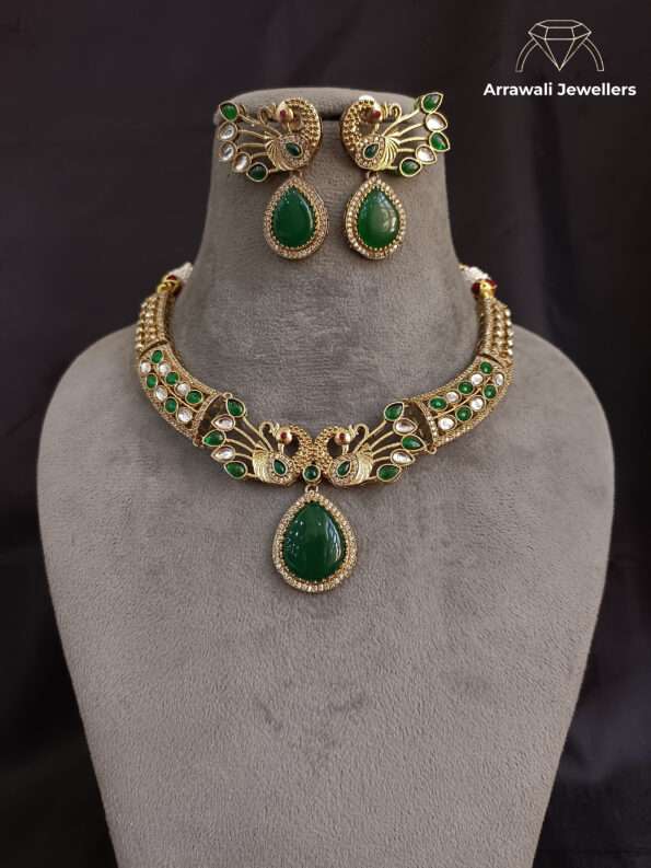 Gold-Plated Peacock Necklace Set